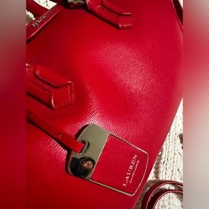 Ralph Lauren red purse. Real pics no filters